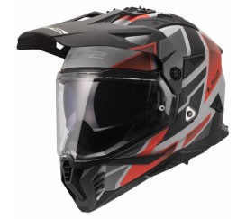 LS2 MX702 PIONEER II BLOCK Grey/Red