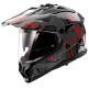 LS2 MX702 PIONEER II CRAZY Grey/Red